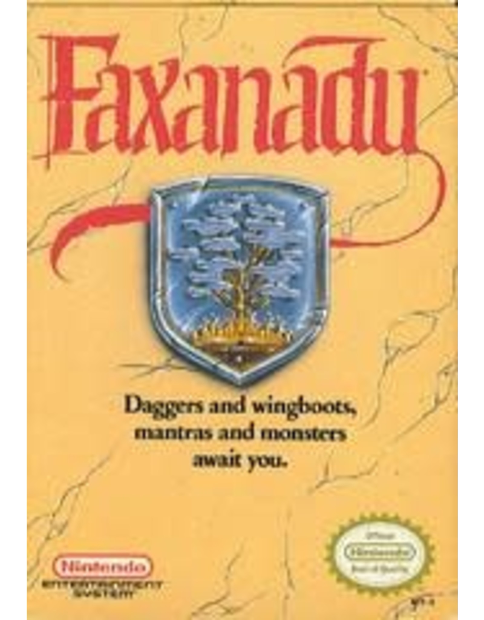 NES Faxanadu (Badly Damaged Box, No Manual)