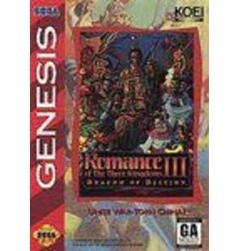 Sega Genesis Romance of the Three Kingdoms III Dragon of Destiny (CiB, Damaged Manual)