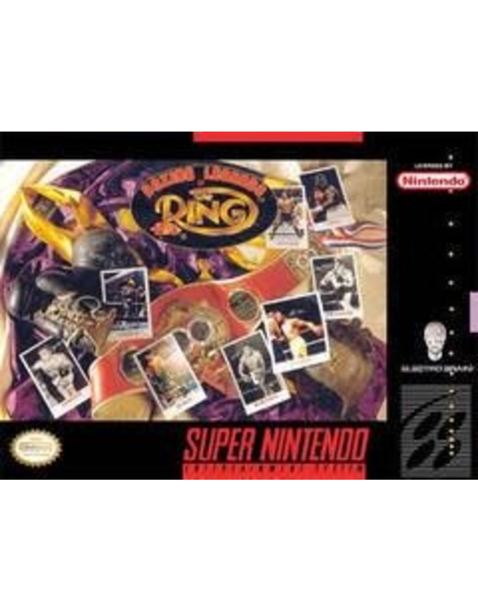 Super Nintendo Boxing Legends Of The Ring (CiB, Minor Damaged Box, Damaged Manual, Writing on Cart)