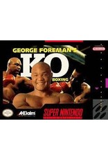 Super Nintendo George Foreman's KO Boxing (CiB, Damaged Box and Manual, Writing On Cart)