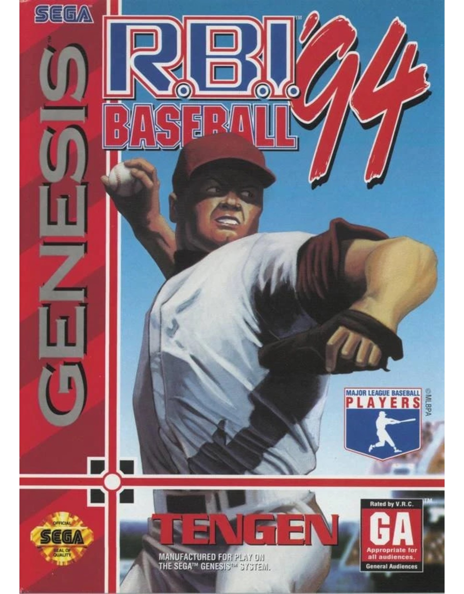 Sega Genesis RBI Baseball 94 (Cart Only, Damaged Label)