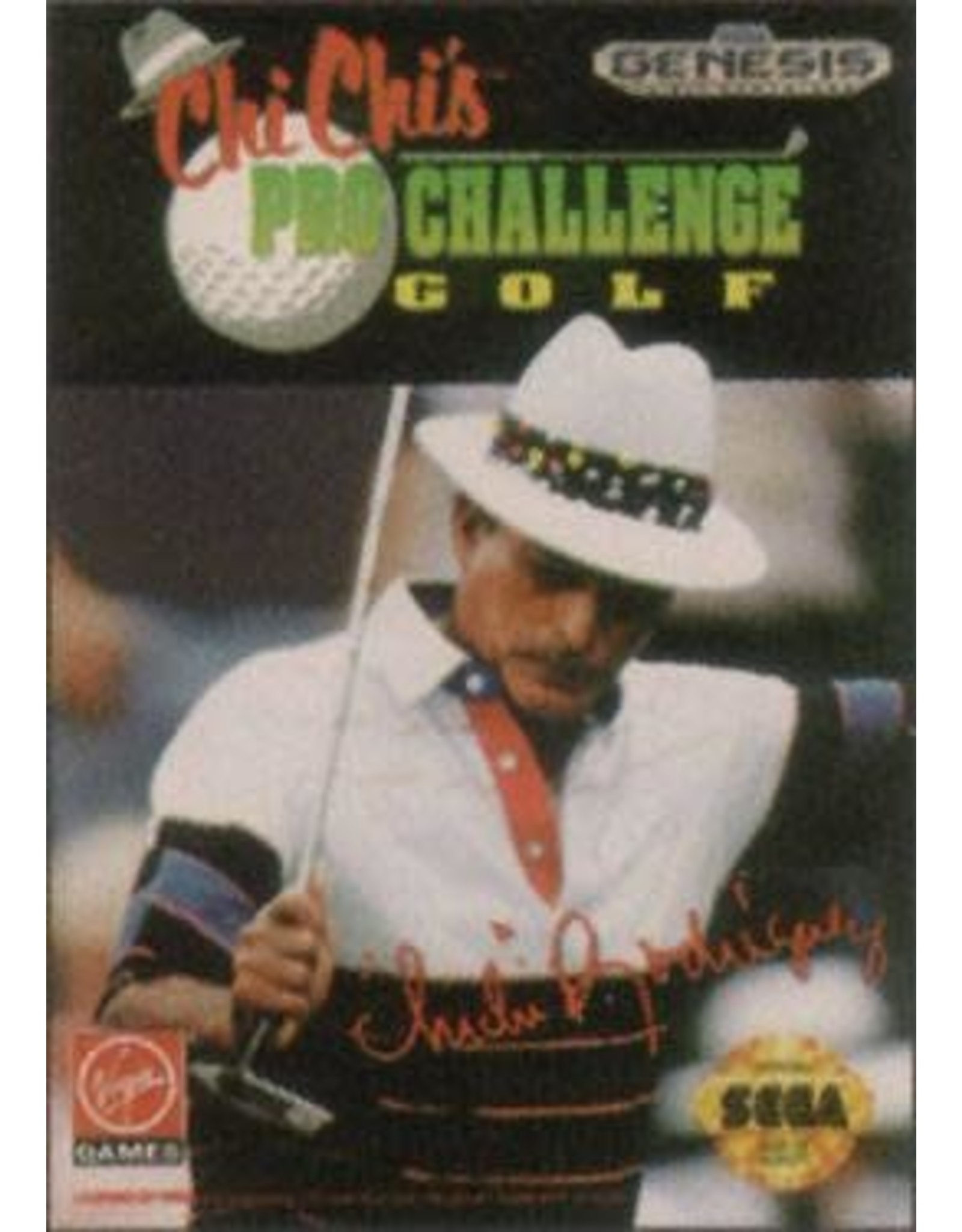 Sega Genesis Chi Chi's Pro Challenge Golf (Damaged Box & Cart Label, No Manual)