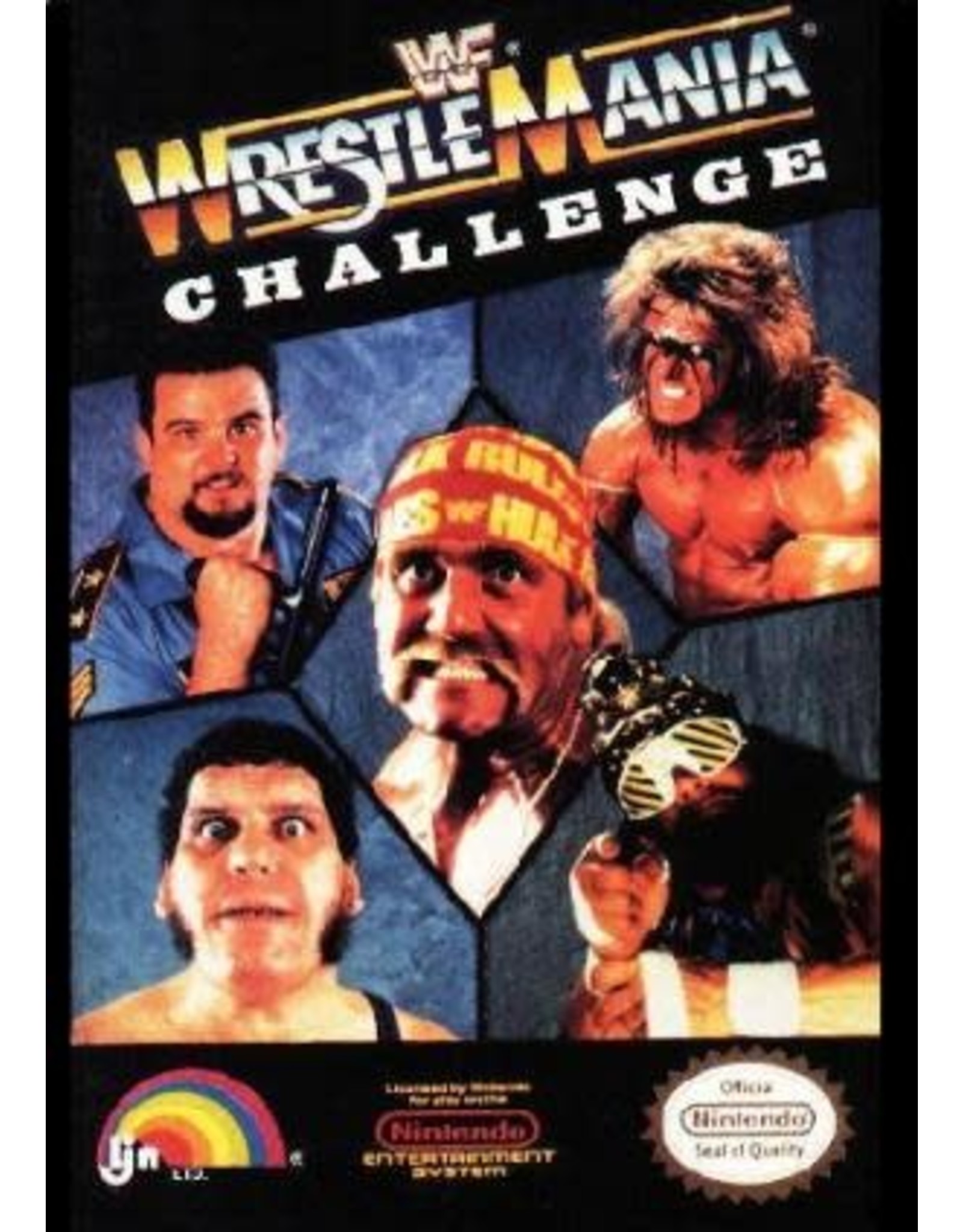NES WWF Wrestlemania Challenge (CiB, Damaged Box, Lightly Damaged Manual, No Styrofoam Insert)