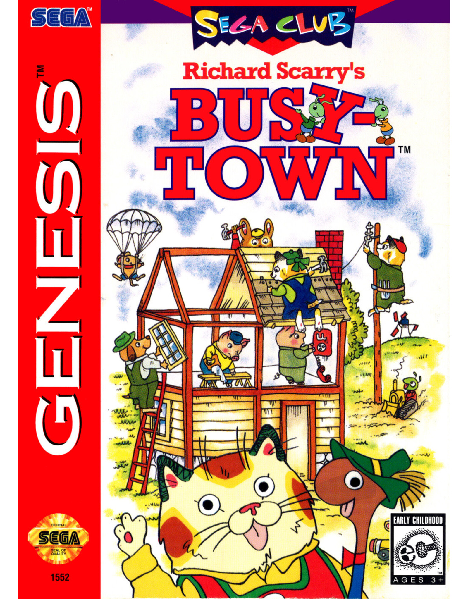 Sega Genesis Richard Scarry's BusyTown (Cart Only, Lightly Damaged Label)