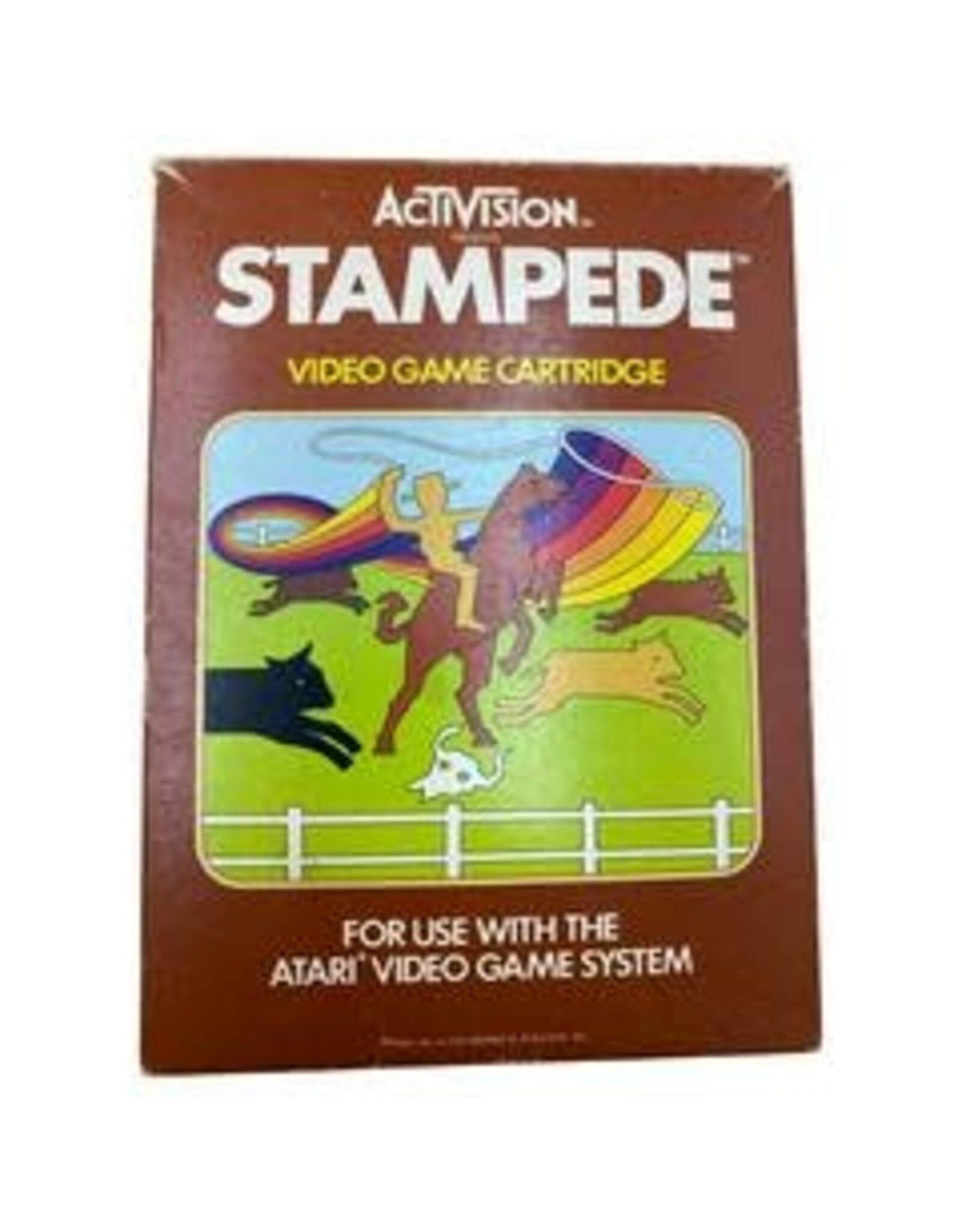 Atari 2600 Stampede (CIB, Rough Box & Cart Label)