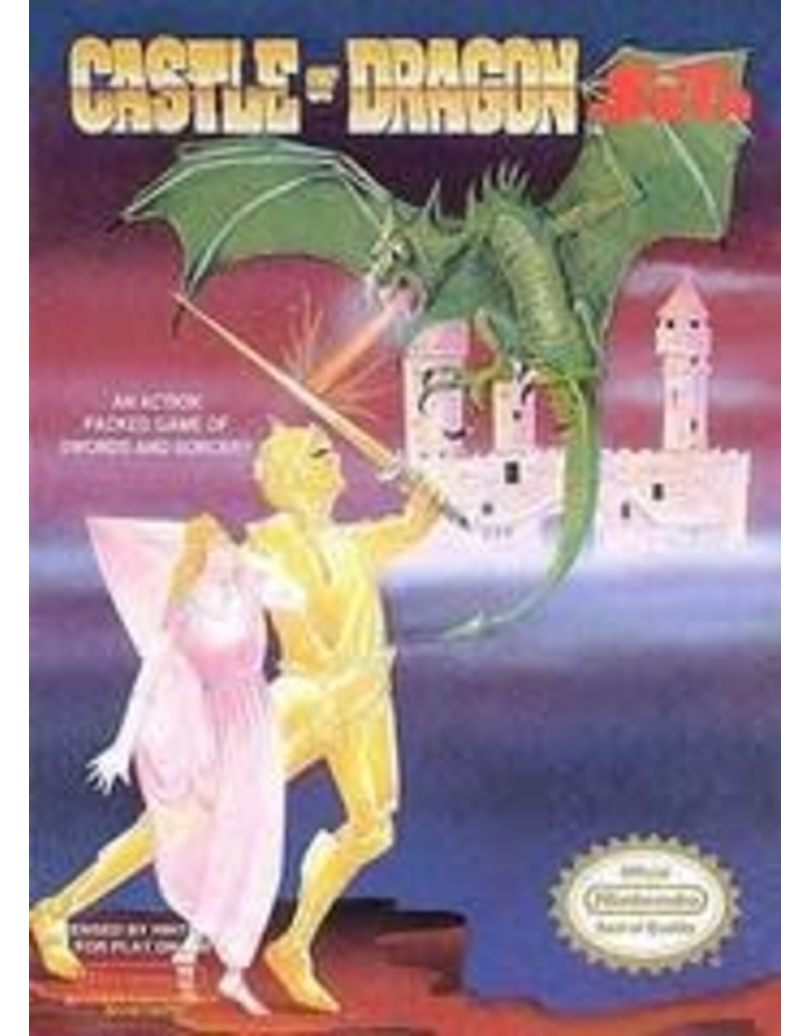 NES Castle of Dragon (Boxed, No Manual, Damaged Box)