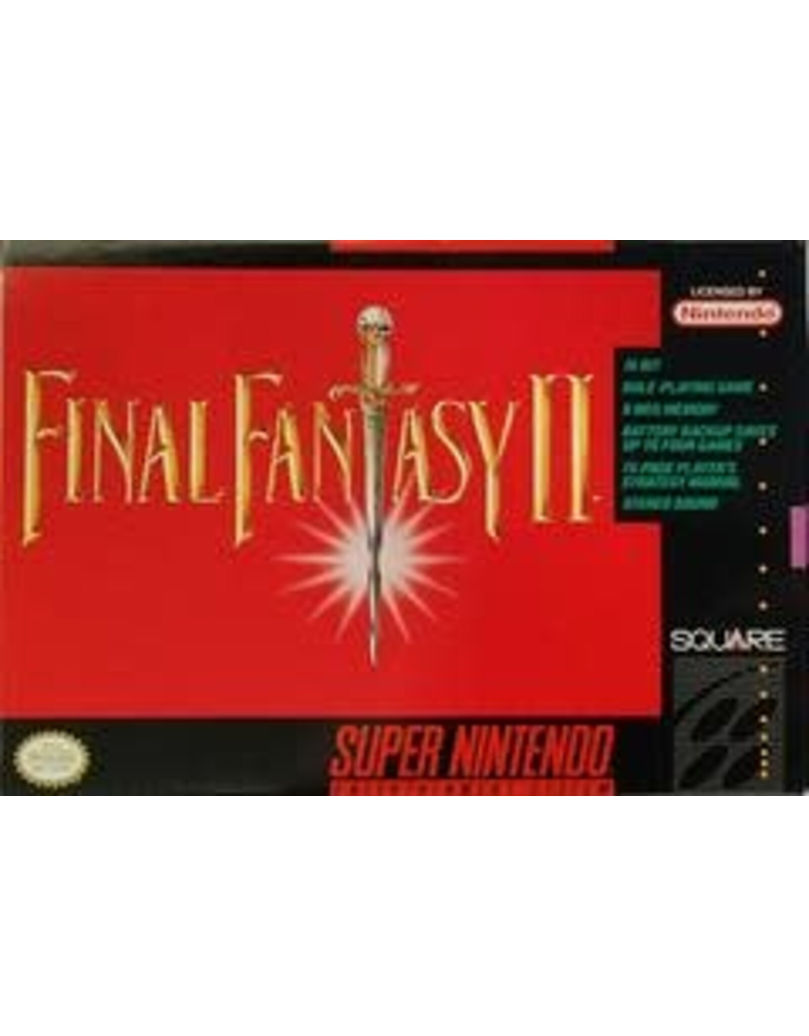 Super Nintendo Final Fantasy II (Used, No Manual, Cosmetic Damage)