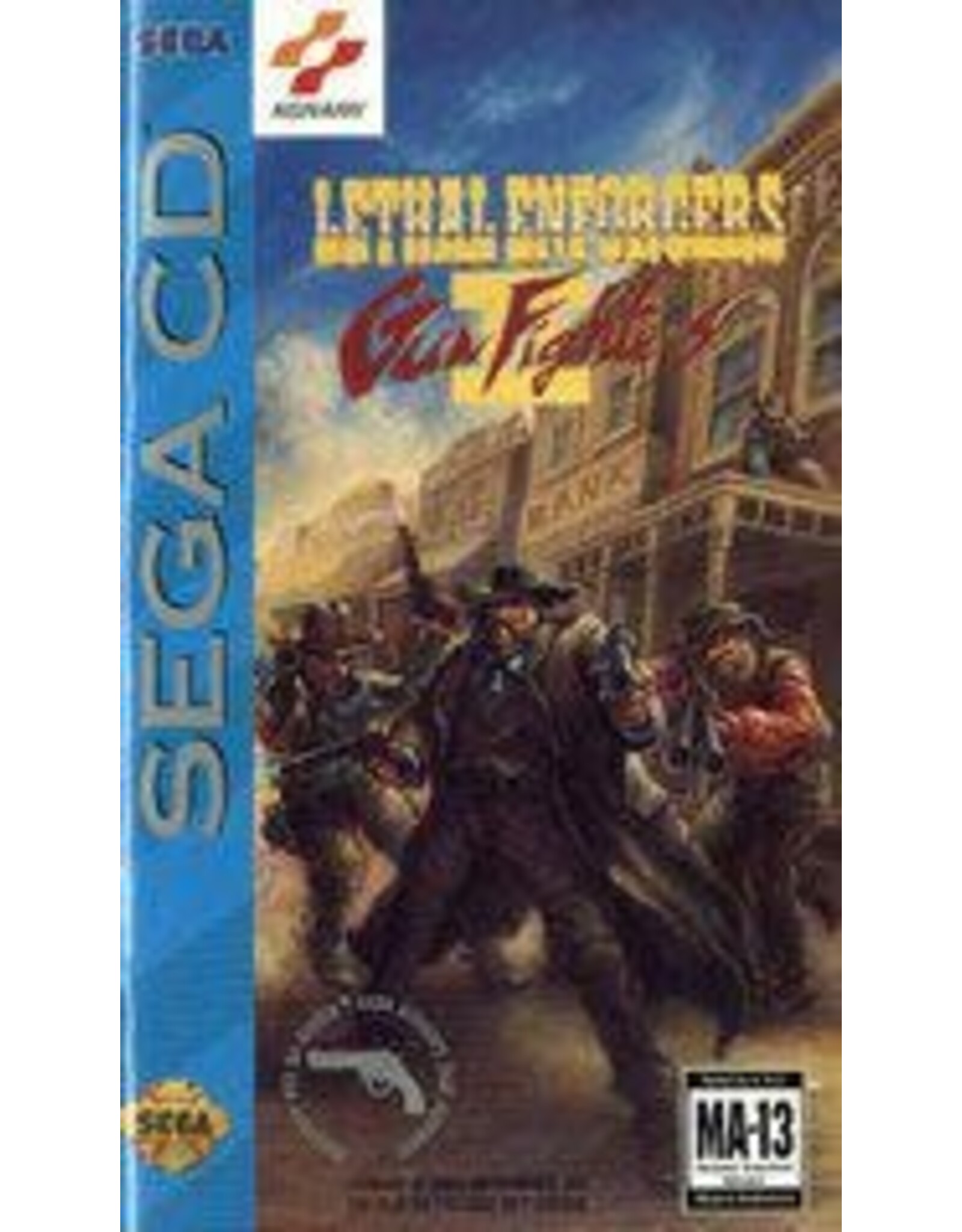 Sega CD Lethal Enforcers II Gun Fighters (No Manual, Sticker on Disc)