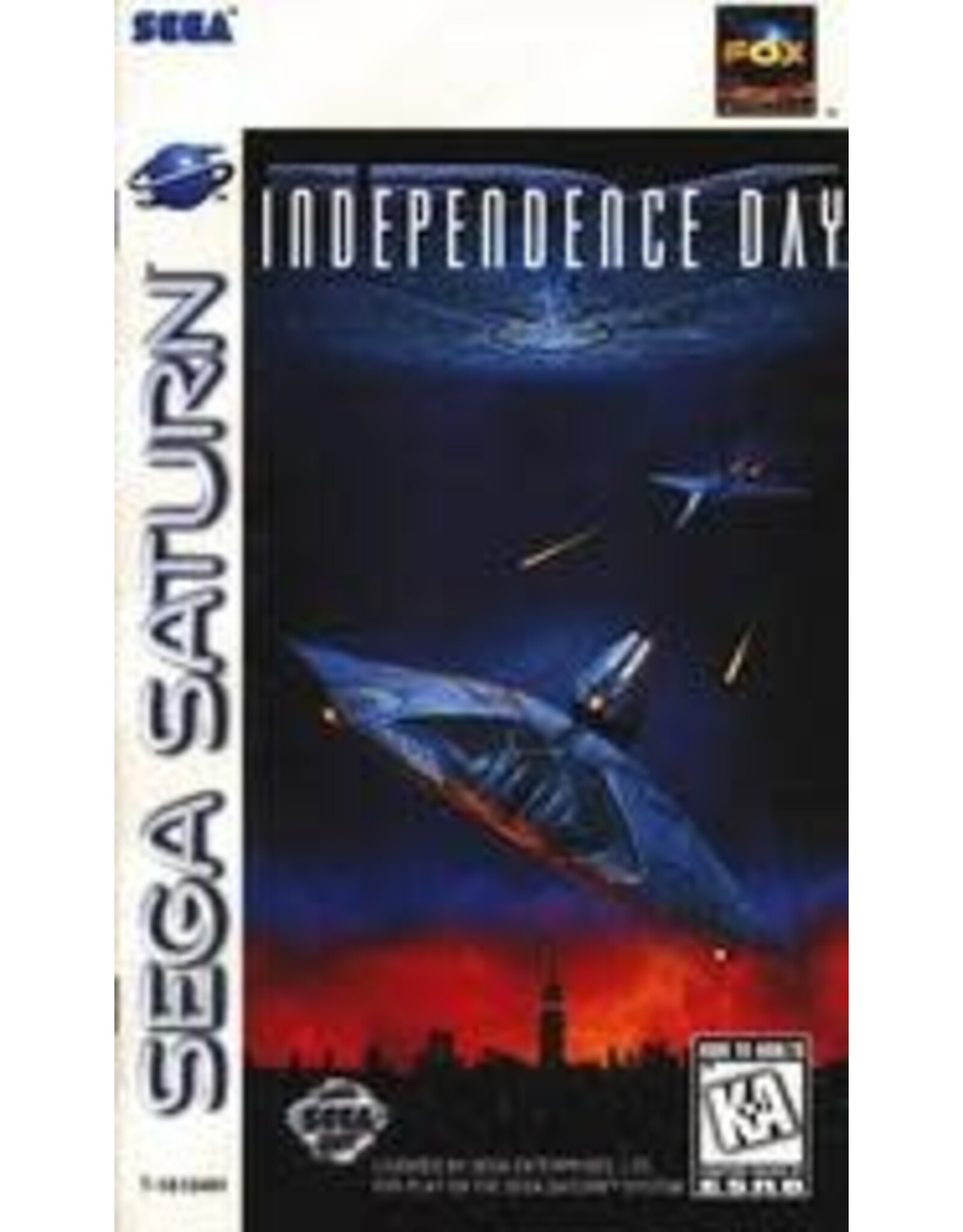 Sega Saturn Independence Day (No Manual, Writing on Disc, Damaged Case)