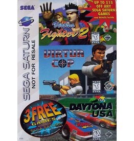 Sega Saturn Virtua Fighter 2 / Virtua Cop / Daytona USA Triple Pack (No Manuals)