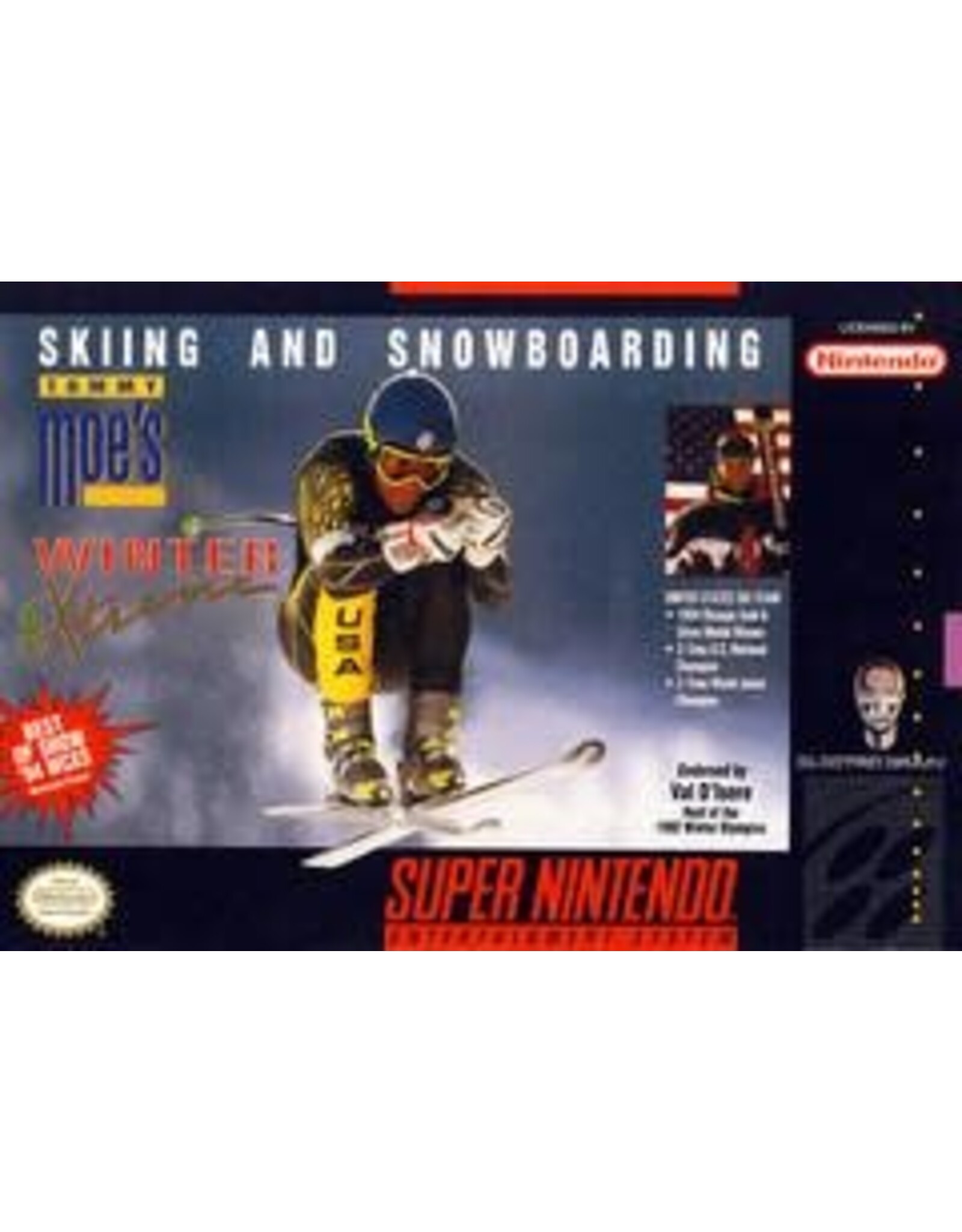 Super Nintendo Skiing & Snowboarding: Tommy Moe's Winter Extreme (Cart Only, Damaged Back Label)