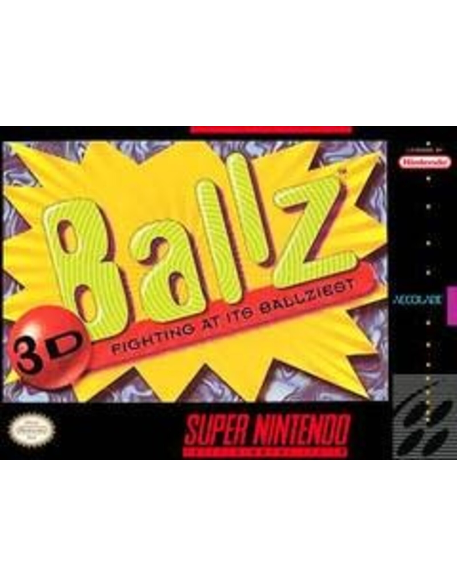Super Nintendo Ballz 3D (Cart Only, Damaged Back Label)