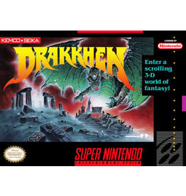 Super Nintendo Drakkhen (Cart Only, Damaged Label and Cart)