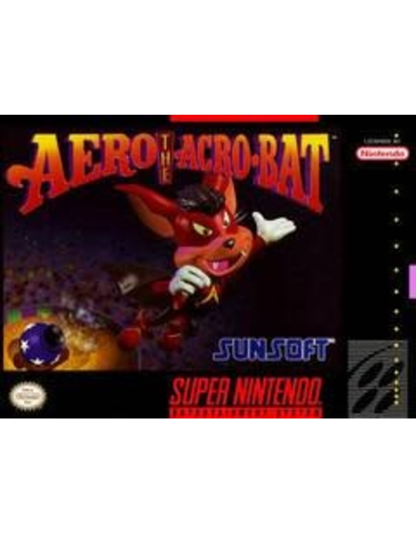 Super Nintendo Aero the Acro-Bat (Cart Only, Damaged Cart)