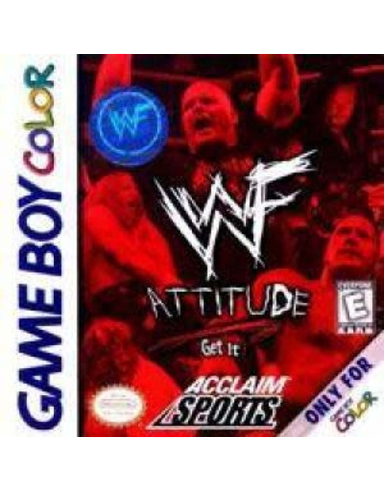 Game Boy Color WWF Attitude (CiB, Damaged Box, Severely Damaged Manual)