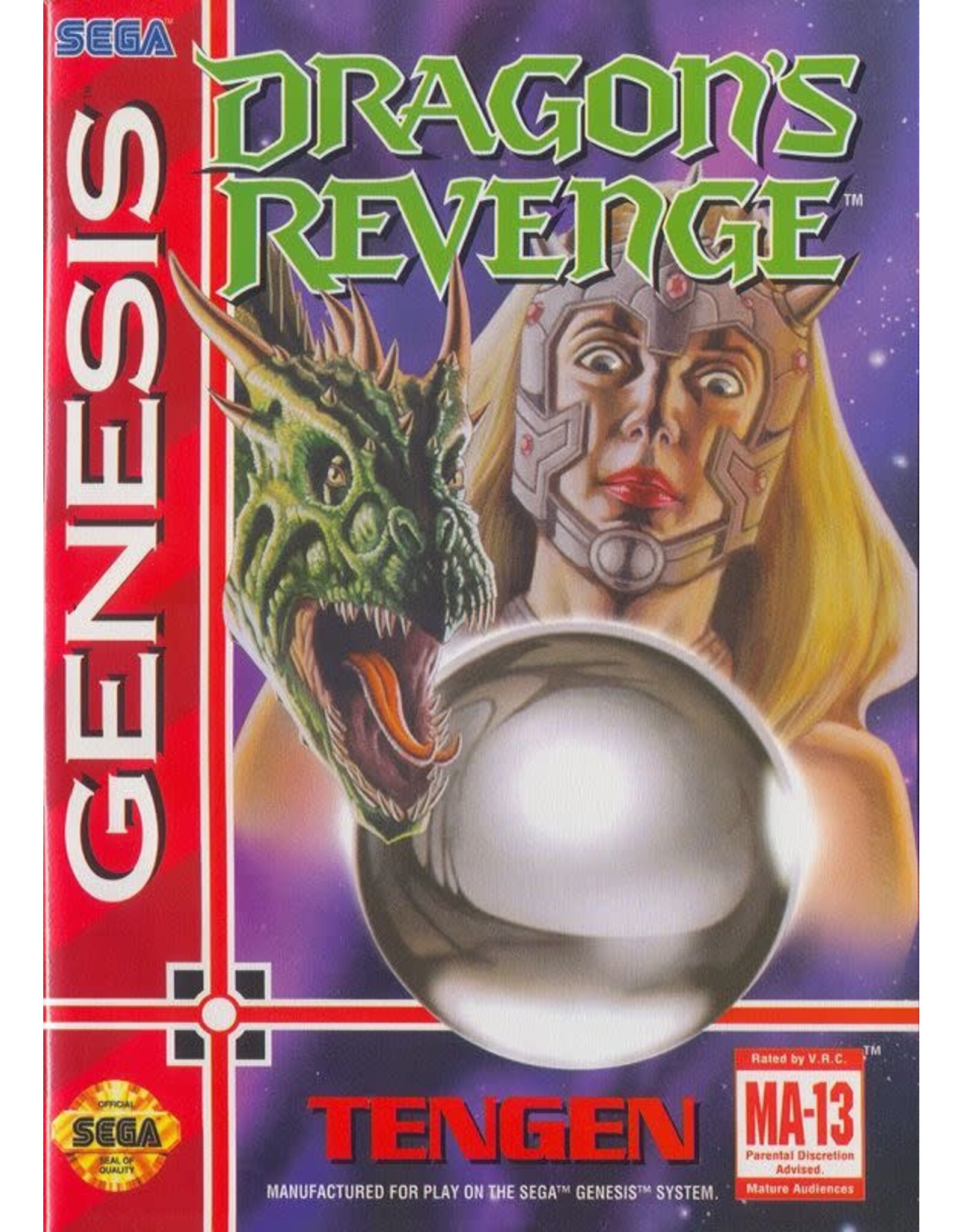 Sega Genesis Dragon's Revenge (Boxed, No Manual, Damaged Sleeve)