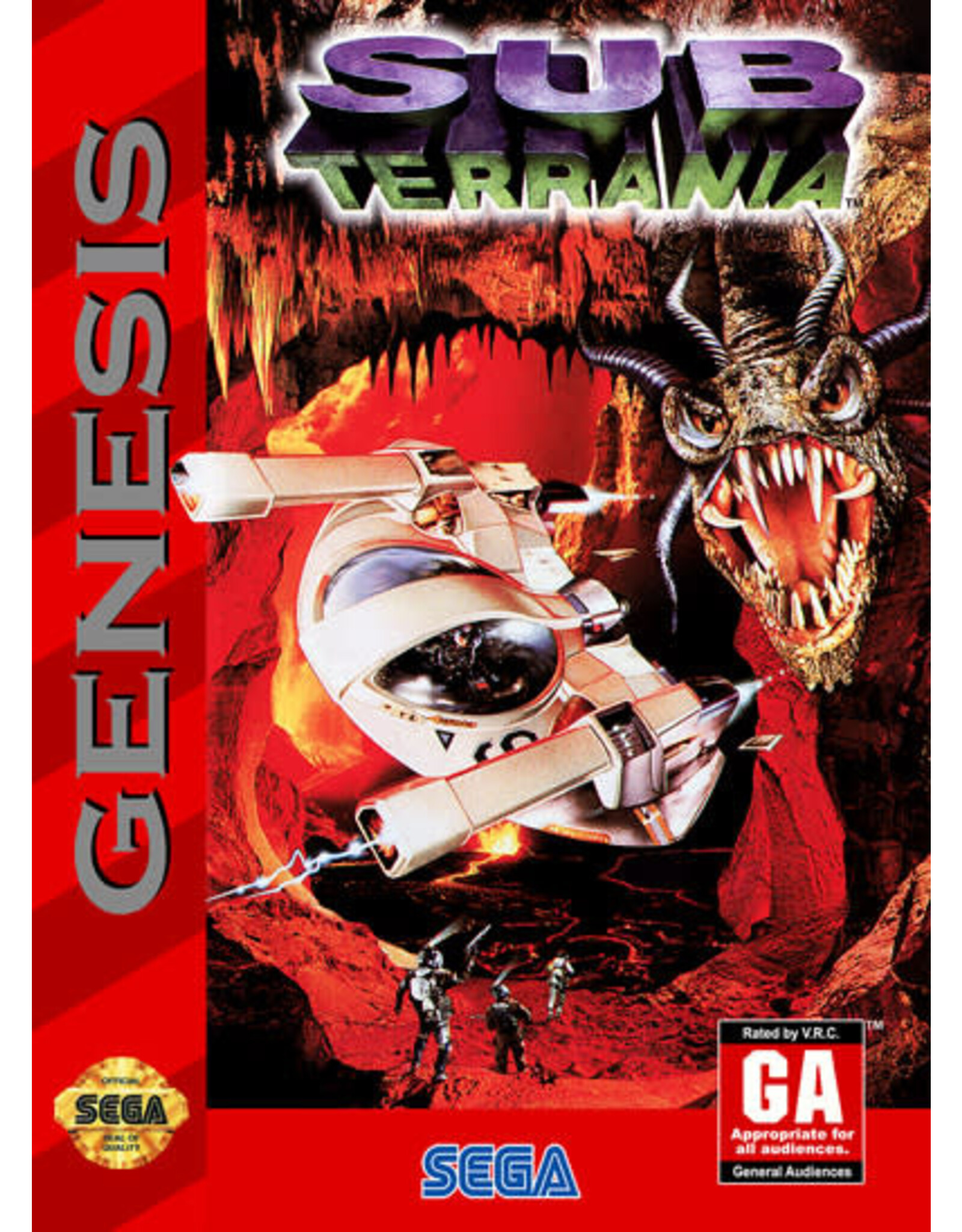 Sega Genesis Sub Terrania (CiB, Damaged Manual)