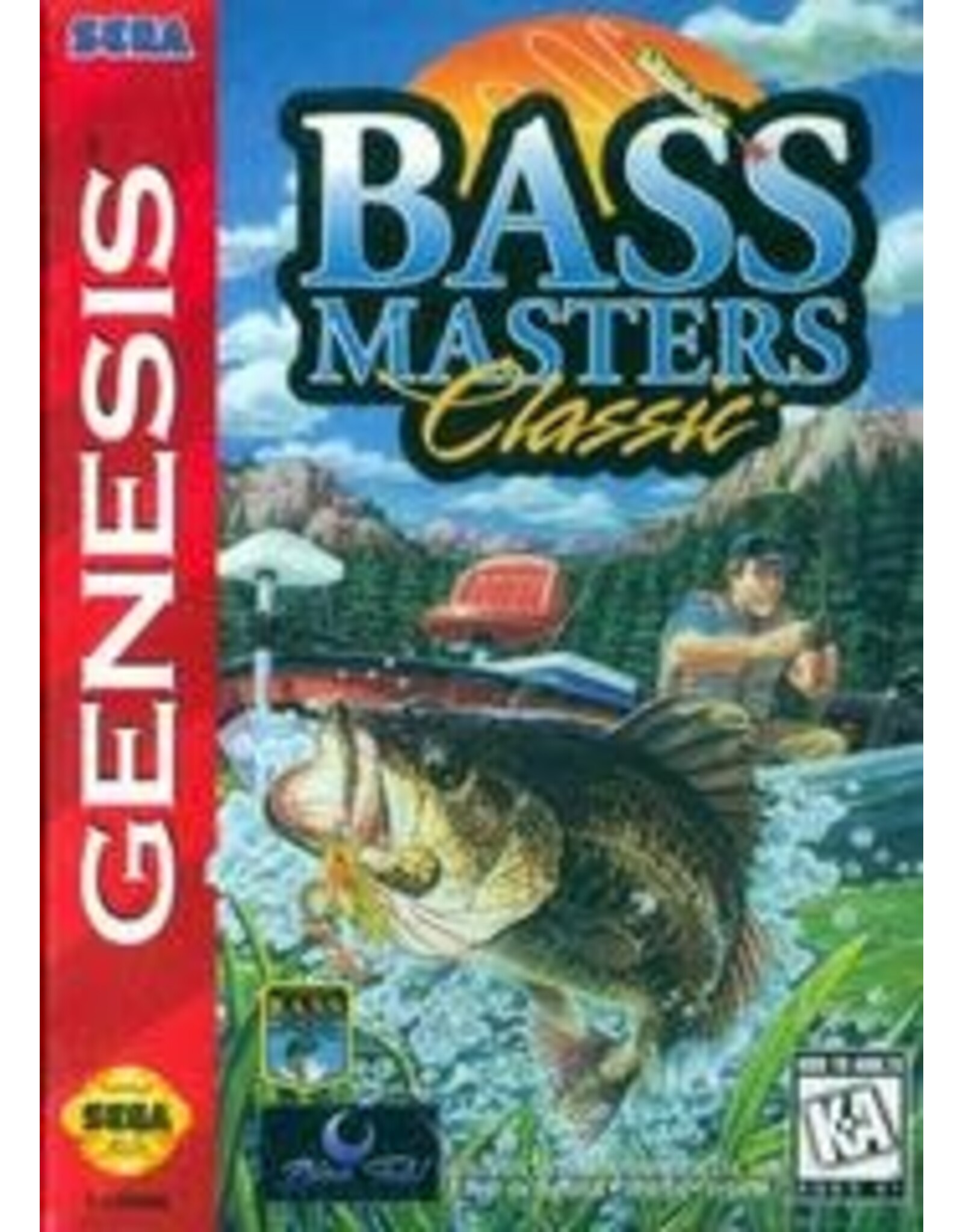 Sega Genesis Bass Masters Classic (Cart Only, Damaged Label)