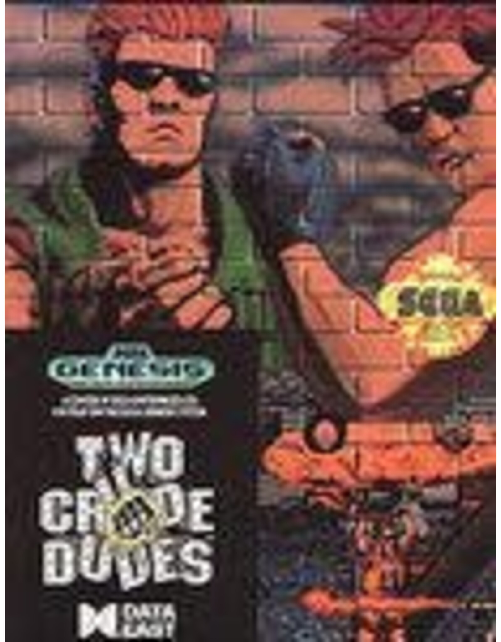 Sega Genesis Two Crude Dudes (Used, Cart Only, Cosmetic Damage)