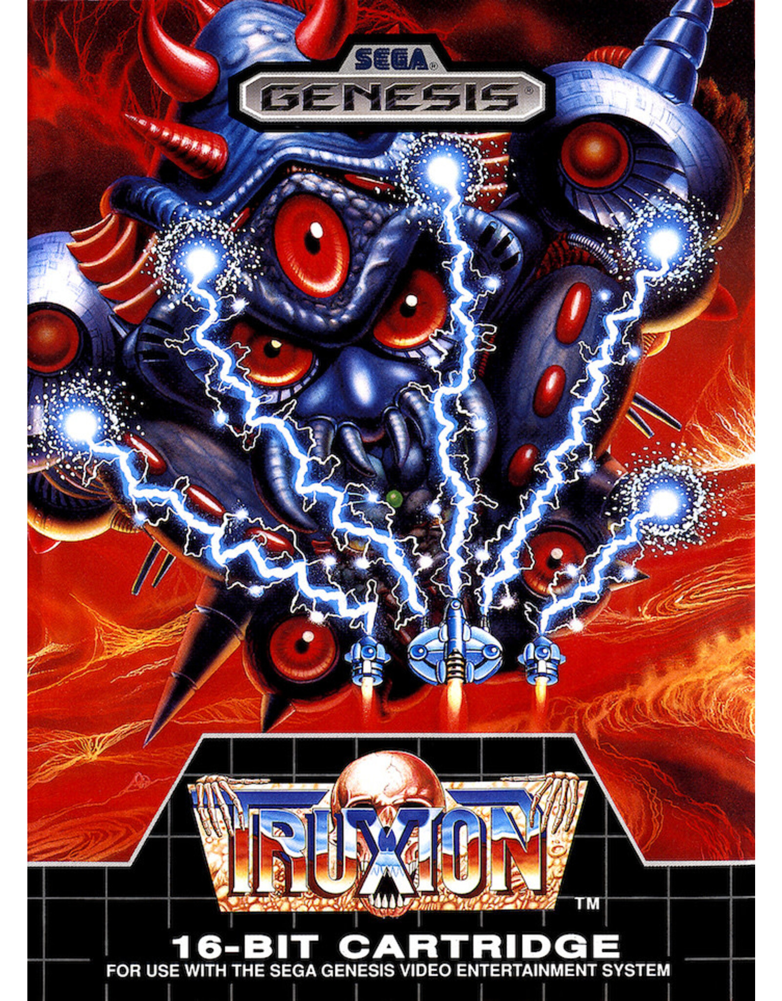 Sega Genesis Truxton (Cart Only, Damaged Label)