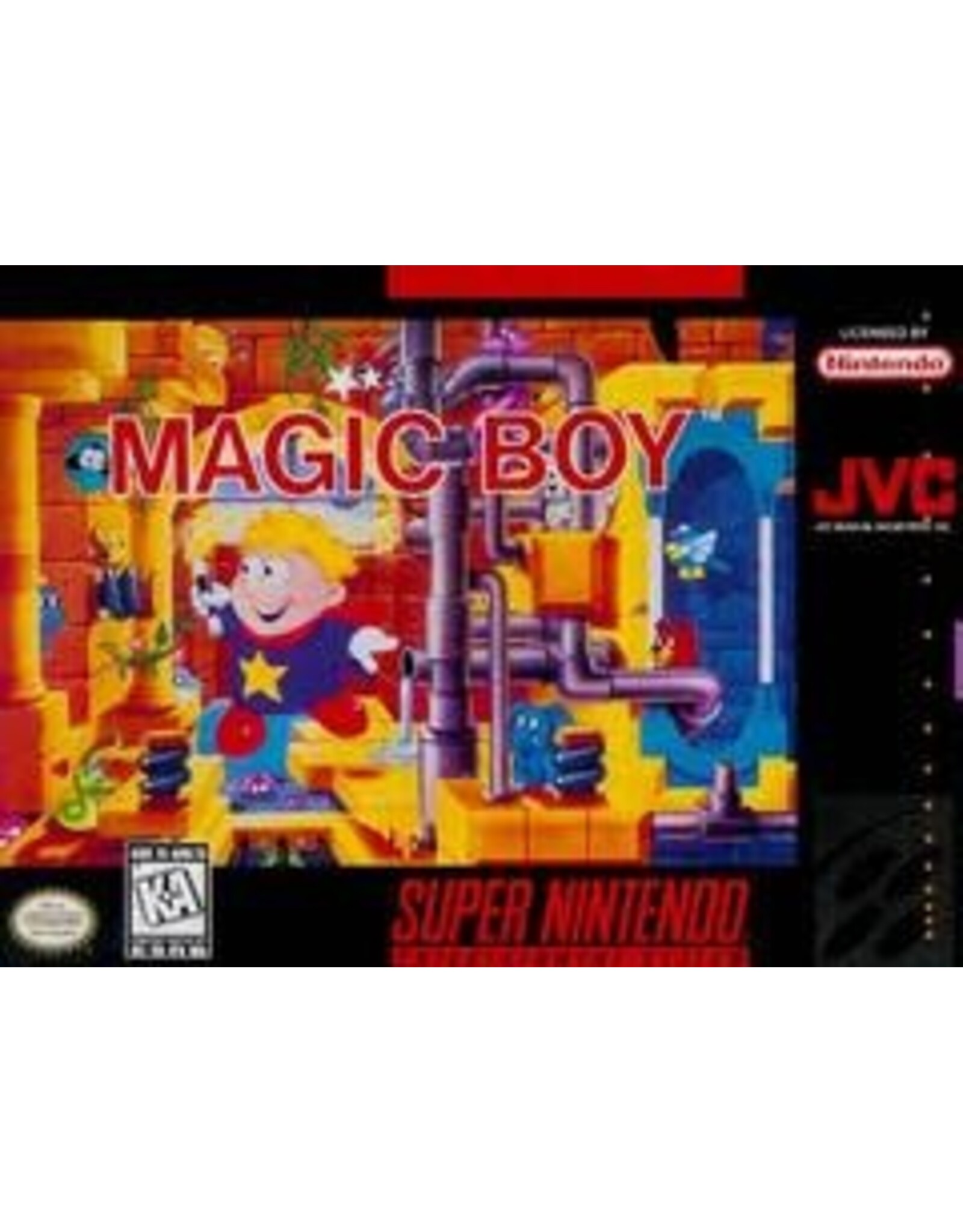 Super Nintendo Magic Boy (Damaged Box and Cart Label, No Manual, Includes Poster!)