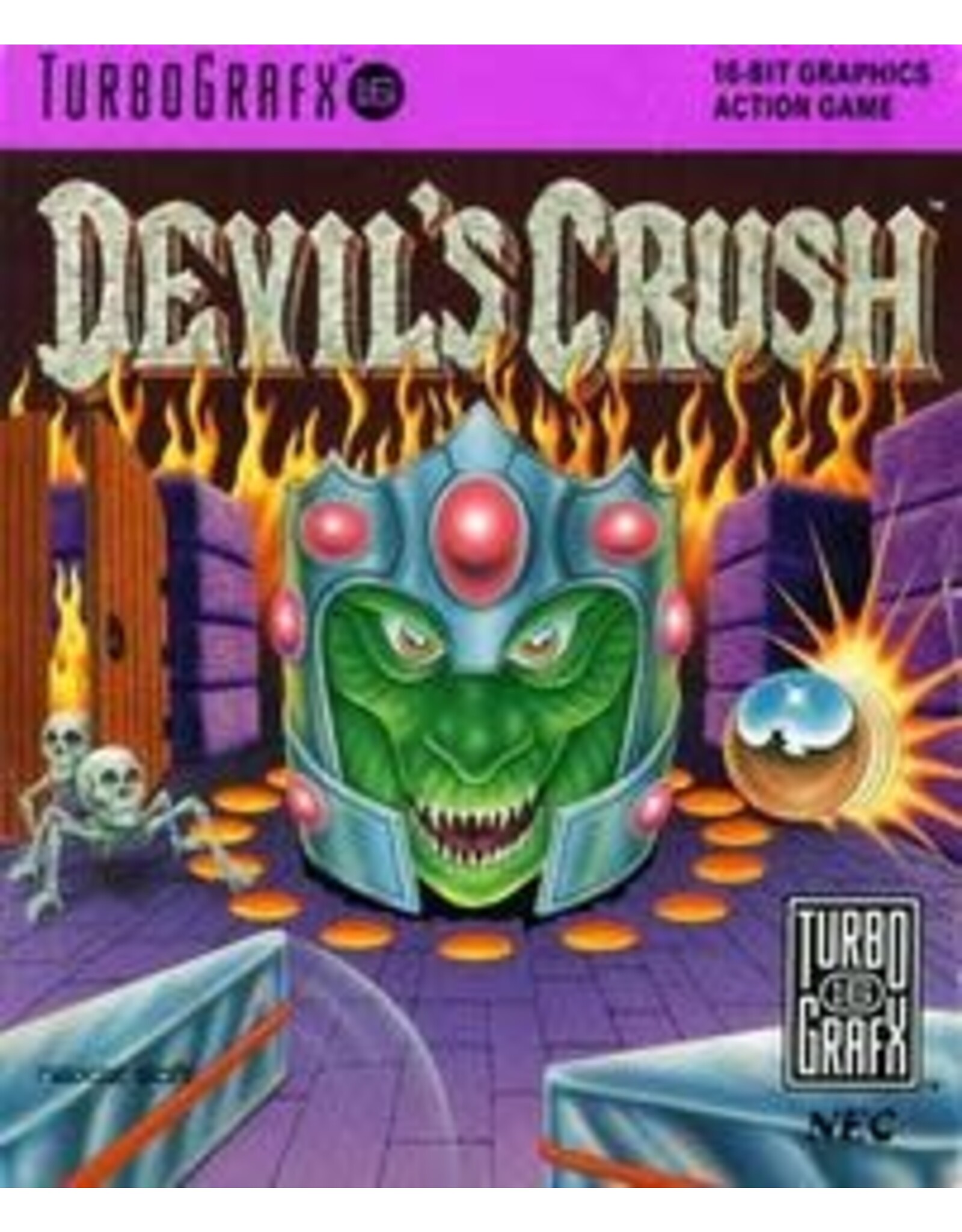 Turbografx 16 Devil's Crush (Jewel Case, Game and Manual)