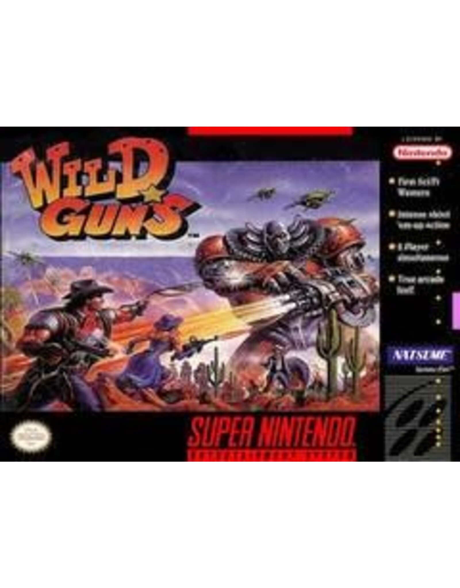 Super Nintendo Wild Guns (Damaged Box, No Manual)
