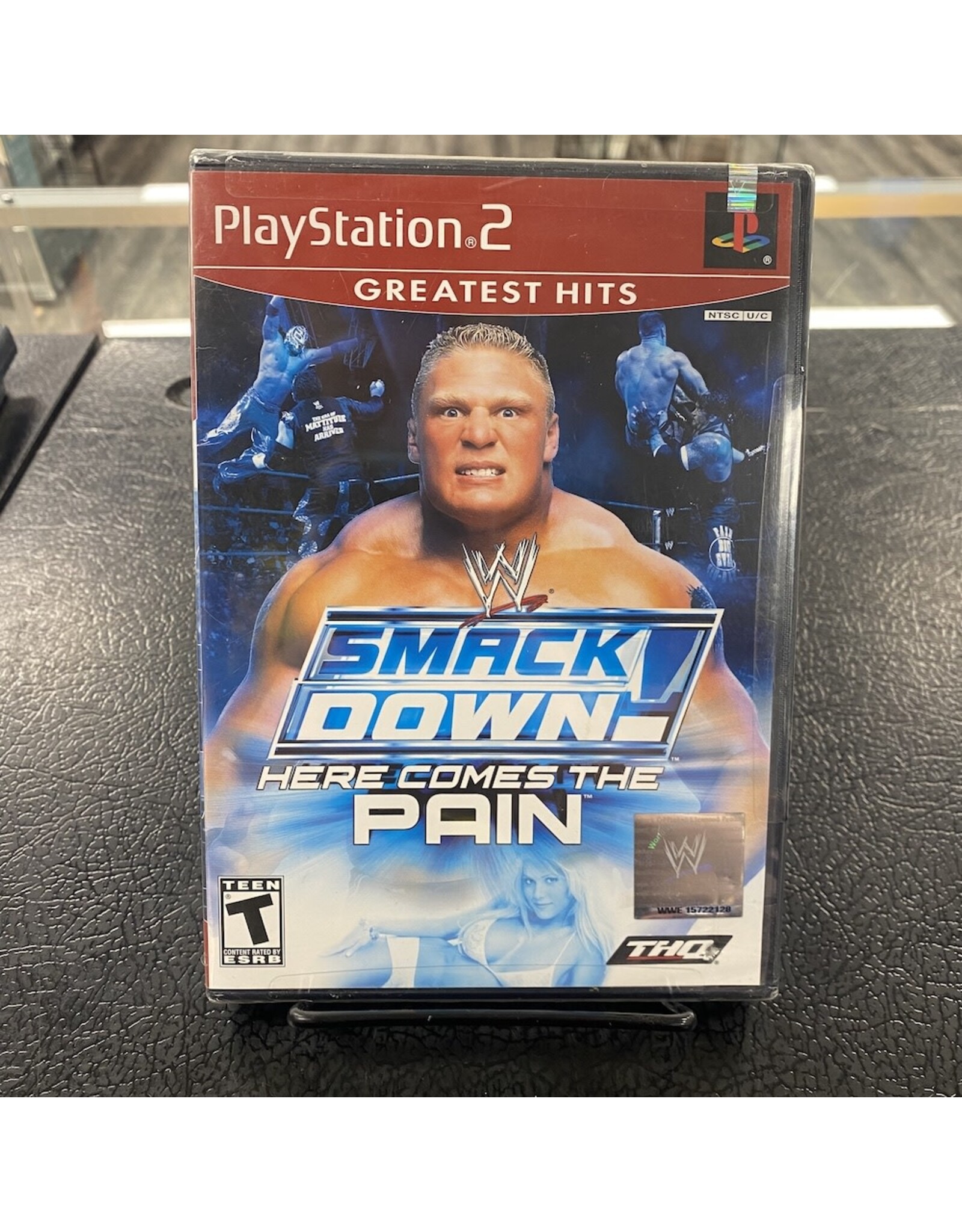 Playstation 2 WWE Smackdown Here Comes the Pain (Greatest Hits, Brand New, Puncture Mark on Front)