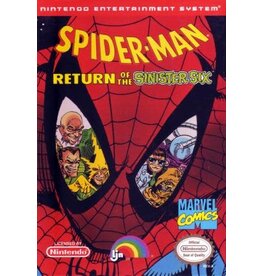 NES Spiderman Return of the Sinister Six (Boxed, No Manual, Heavily Damaged Box)
