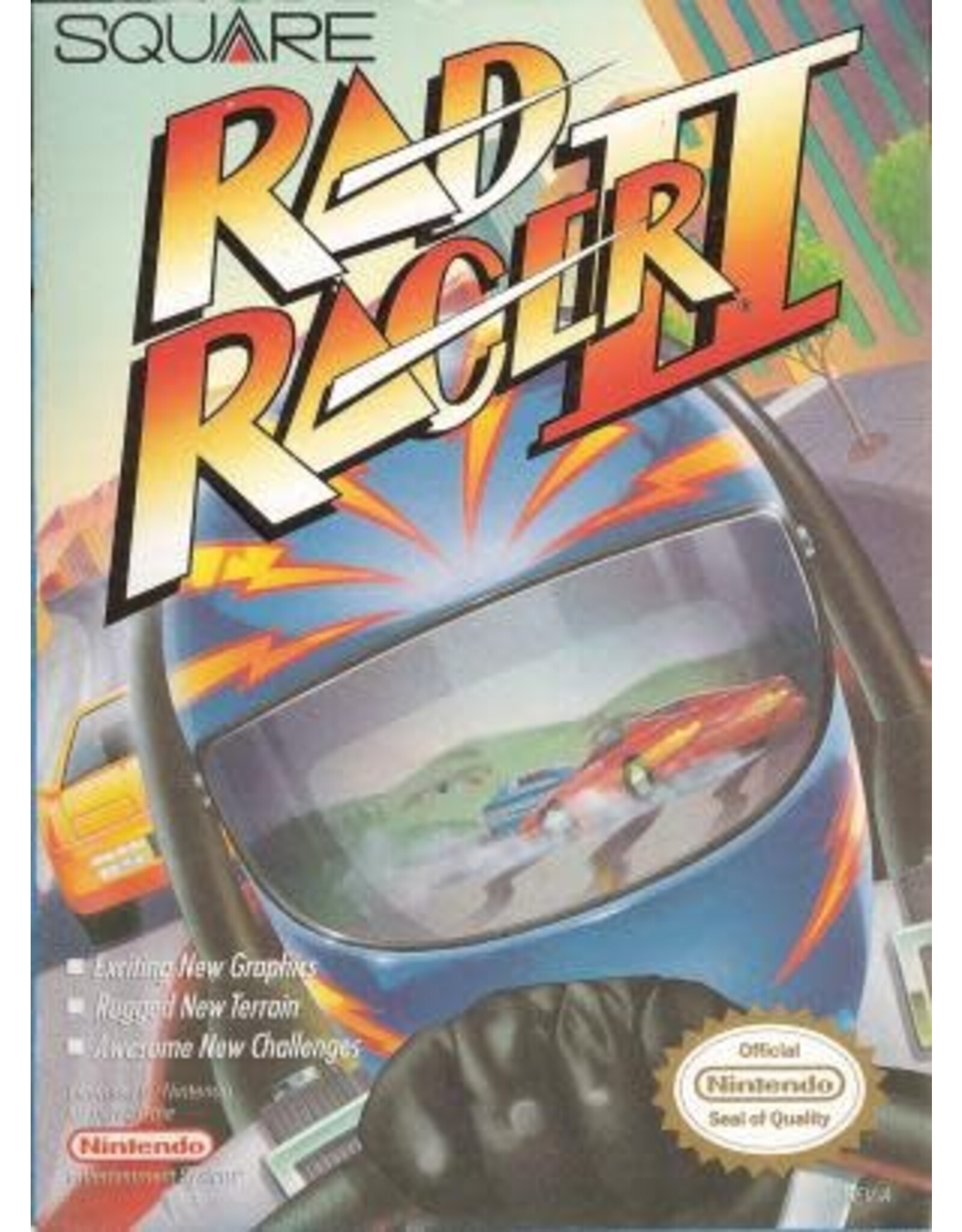 NES Rad Racer II (Boxed, No Manual, Damaged Box)