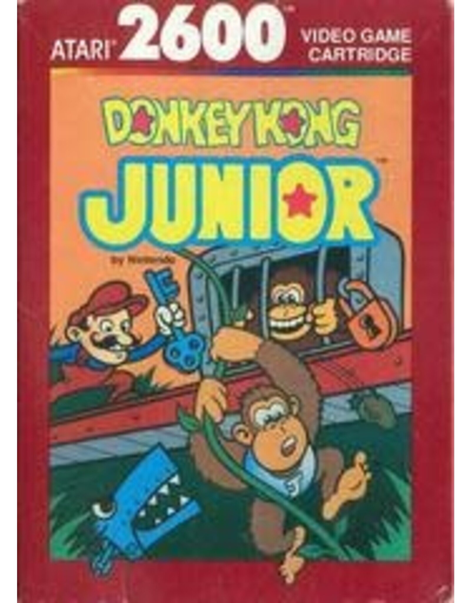 Atari 2600 Donkey Kong Junior (Red Label, Cart Only, Damaged Label)