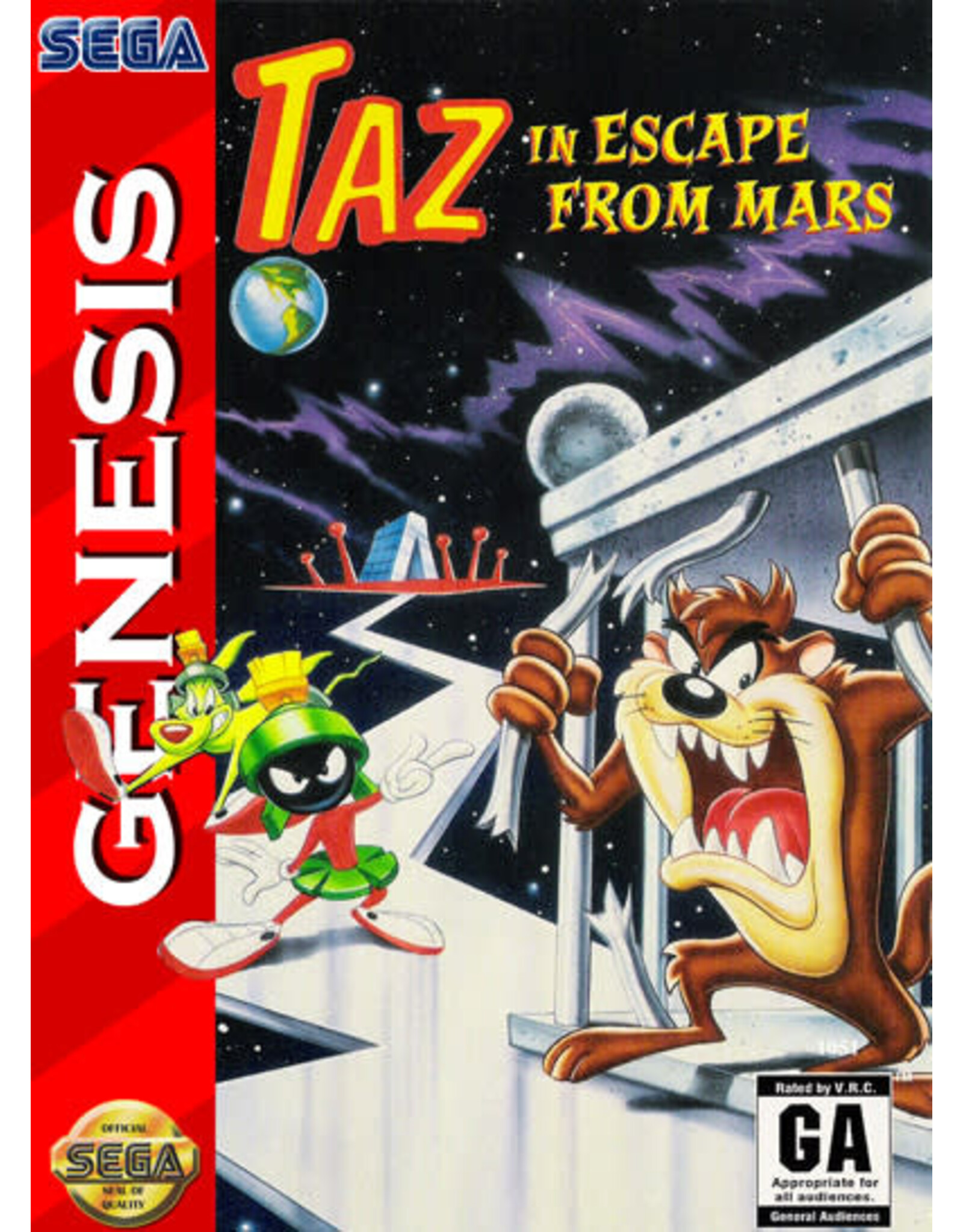 Sega Genesis Taz in Escape from Mars (Boxed, No Manual, Damaged Sleeve)