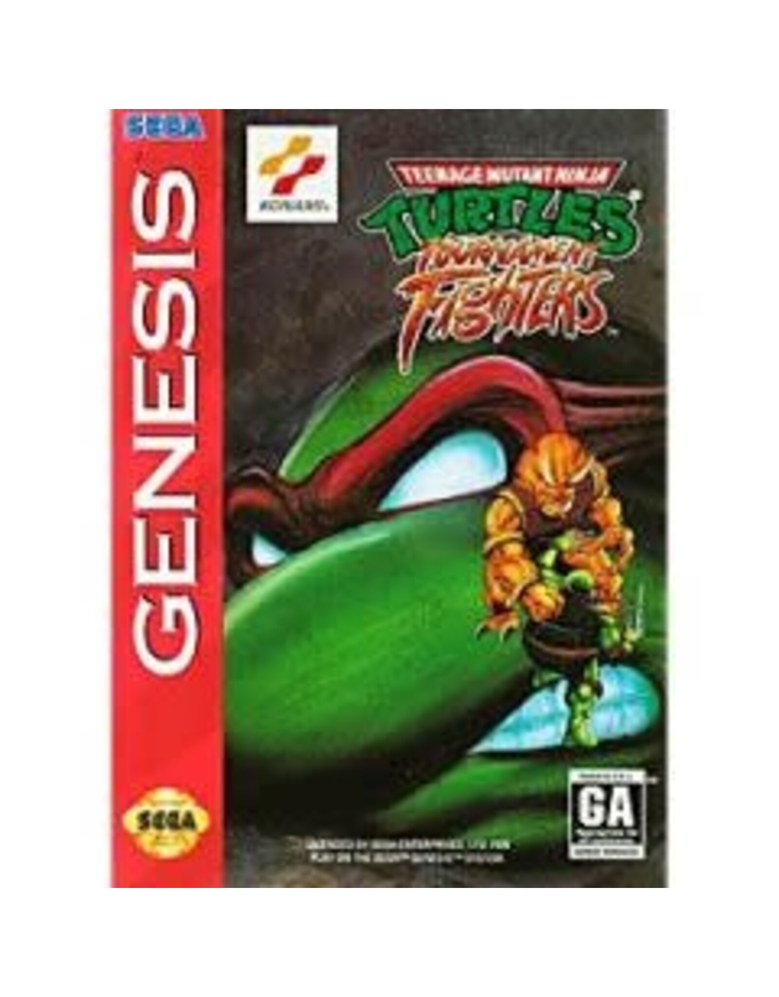 Sega Genesis Teenage Mutant Ninja Turtles Tournament Fighters (No Manual, Damaged Sleeve)