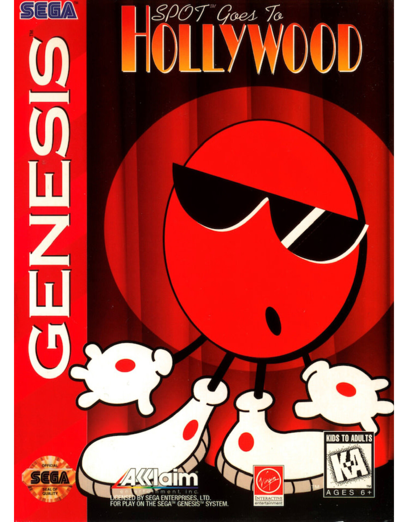 Sega Genesis Spot Goes To Hollywood (Cart Only, Damaged Label)