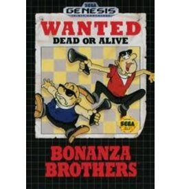 Sega Genesis Bonanza Brothers (Cart Only, Damaged Label)