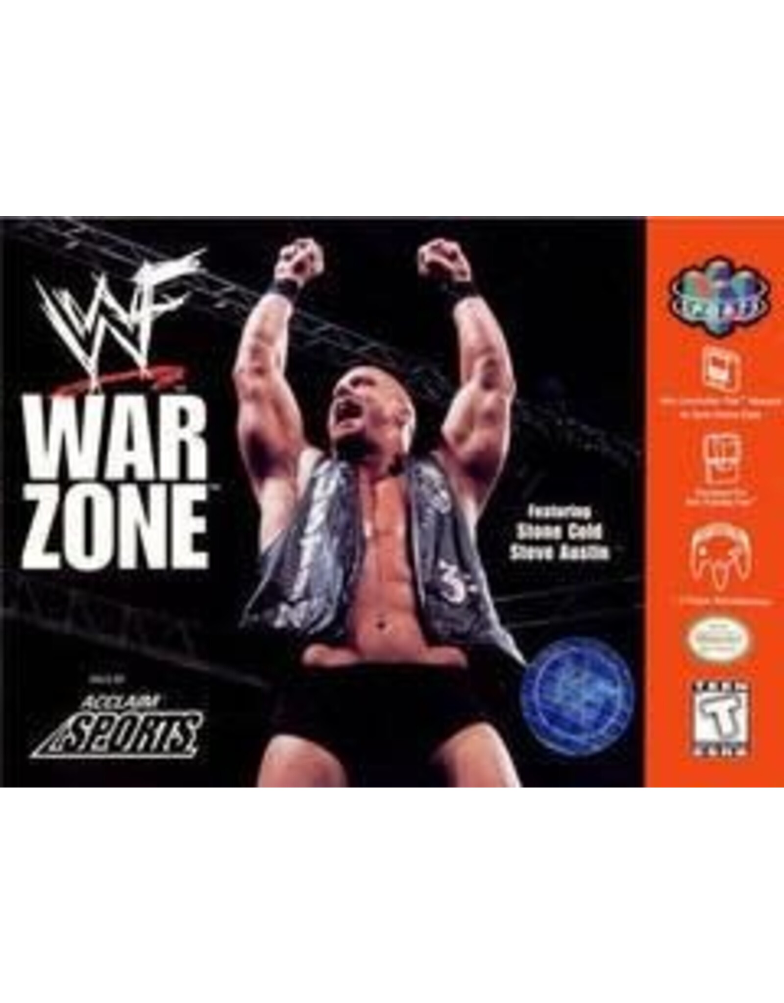 Nintendo 64 WWF War Zone (Cart Only, Damaged Label)