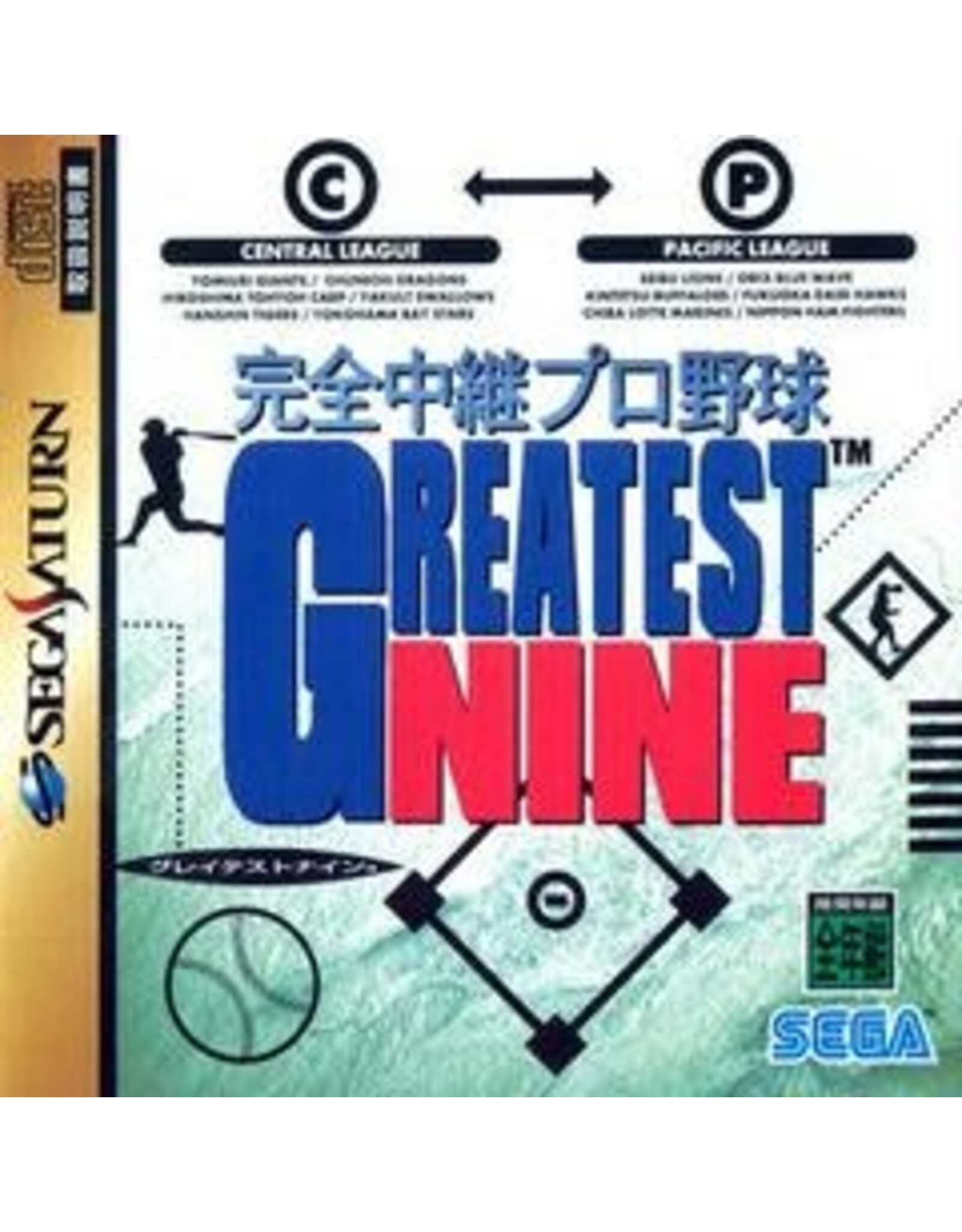 Sega Saturn Greatest Nine (CiB, Missing Spine Card, Damaged Jewel Case, JP Import)