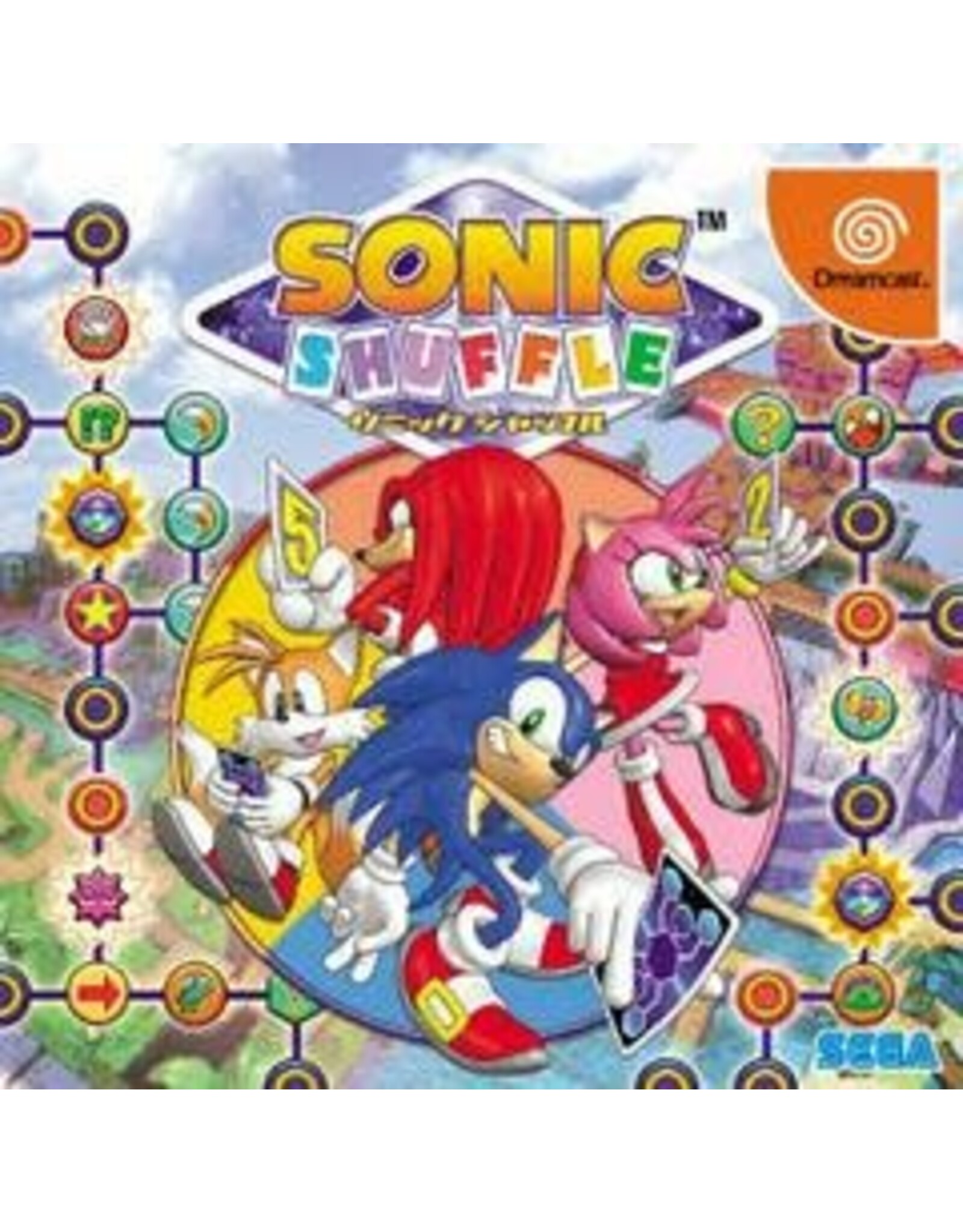 Sega Dreamcast Sonic Shuffle (CiB, Missing Obi Strip, JP Import)