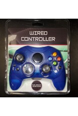 Xbox XBox Wired S-Type Controller Blue (3rd Party, Brand New)