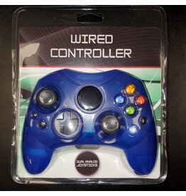 Xbox XBox Wired S-Type Controller Blue (3rd Party, Brand New)