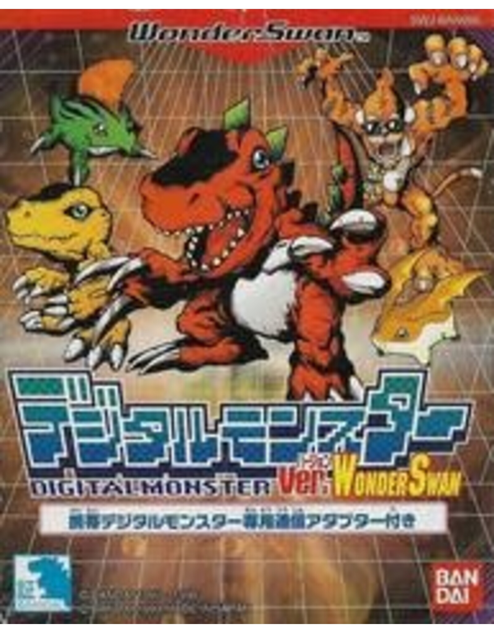 WonderSwan Digimon Digital Monster Ver. WonderSwan (Boxed with Digivice Adapter, No Manual, Lightly Damaged Box)