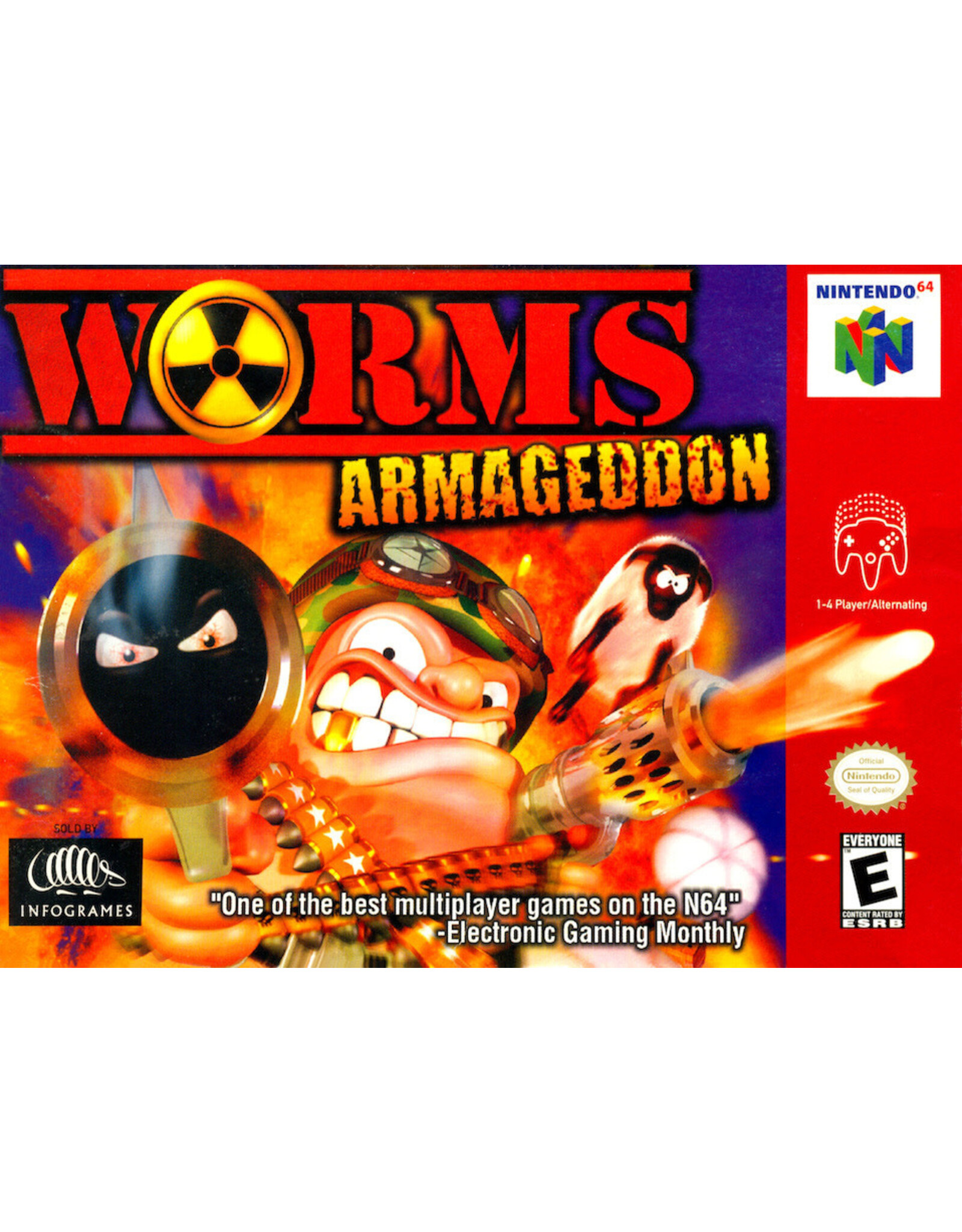 Nintendo 64 Worms Armageddon (Cart Only, Lightly Damaged Label)