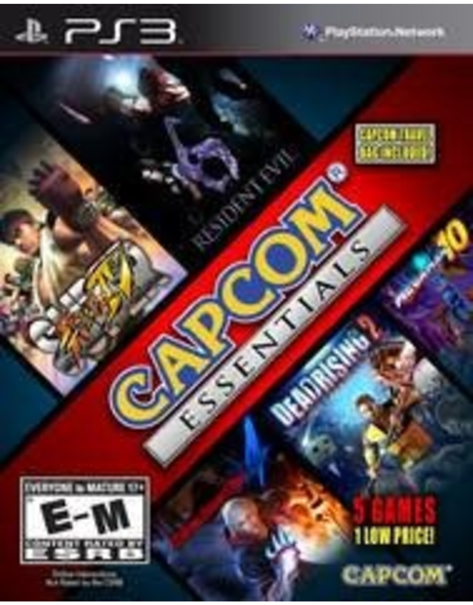 Playstation 3 Capcom Essentials - Street Fighter IV / Devil May Cry 4 / Resident Evil 6 / Dead Rising 2 (No Cardboard Slip Cover, No Mega Man 10 DLC)