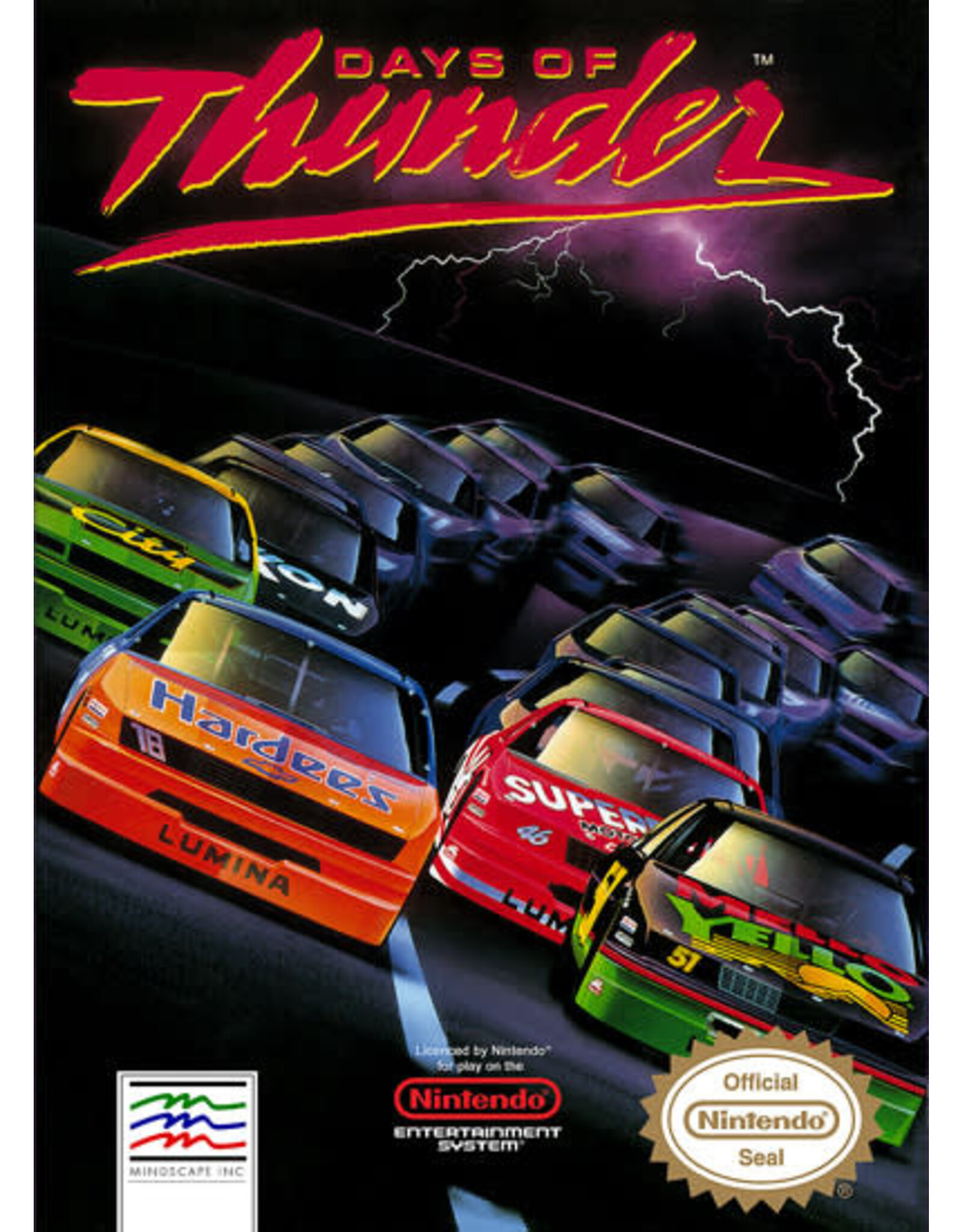 NES Days Of Thunder (Cart Only, Damaged Label)