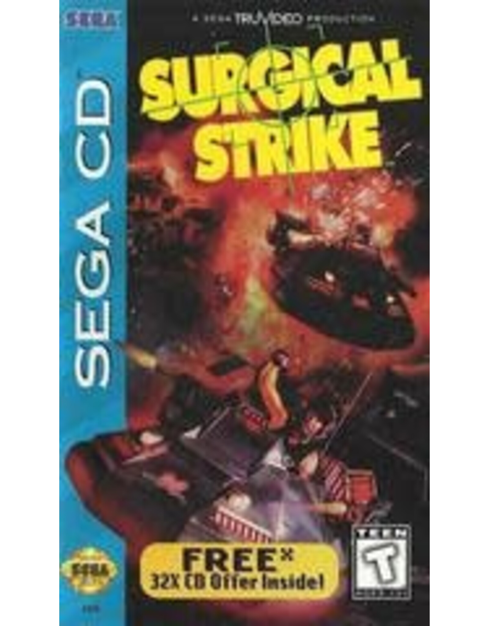 Sega CD Surgical Strike (CiB, Damaged Case and Manual)