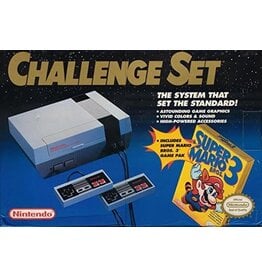 NES Nintendo NES Challenge Set Console (CiB, Damaged Box)