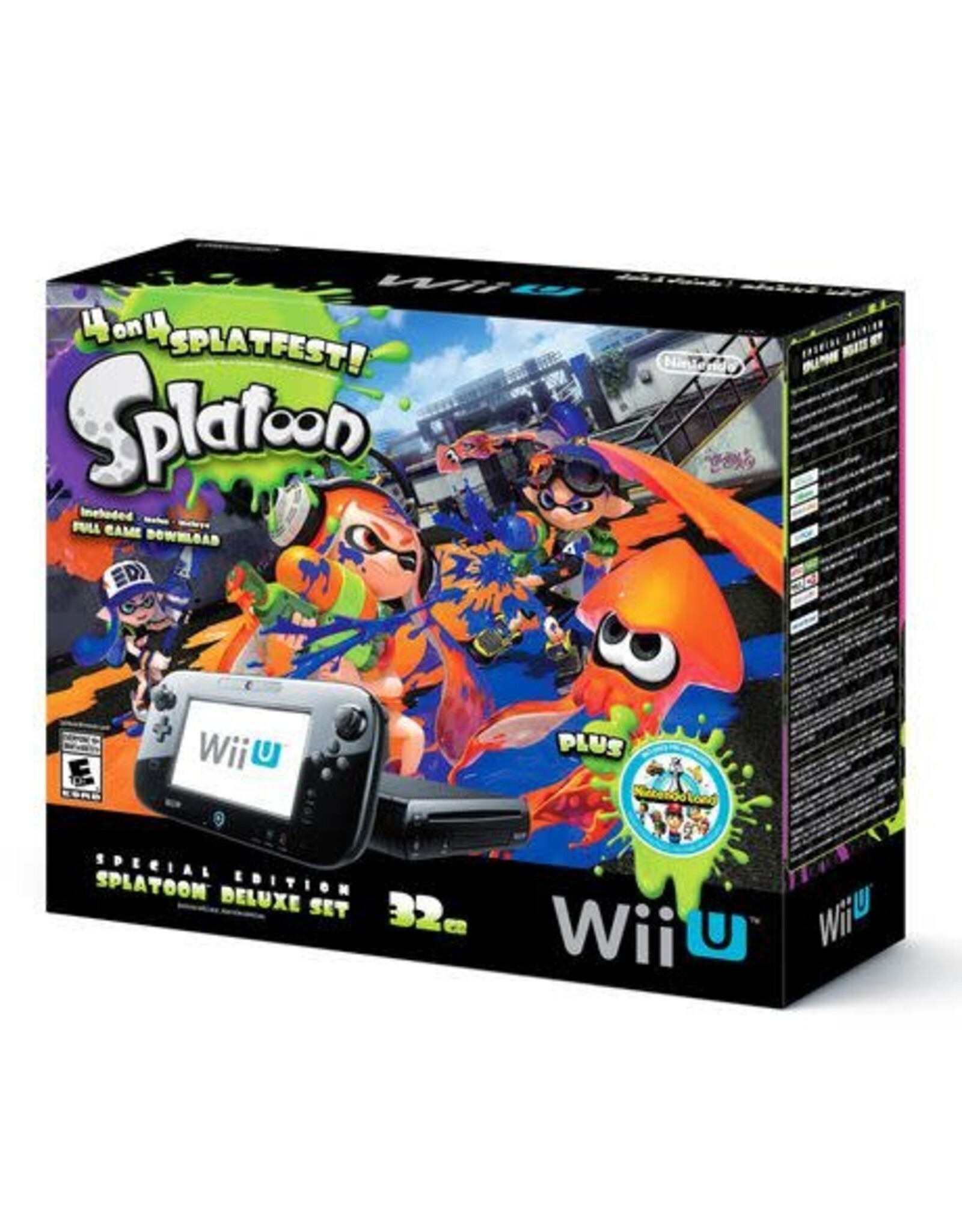Wii U Wii U 32 GB Console Splatoon Deluxe Set (CiB, Retail Copy of Game)