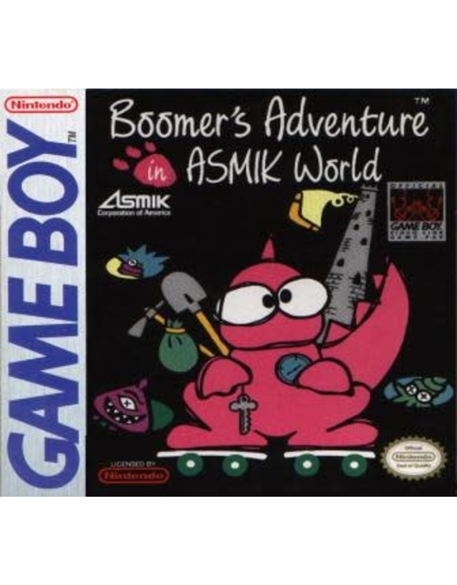 Game Boy Boomer's Adventure in Asmik World (CiB, Badly Damaged Box)