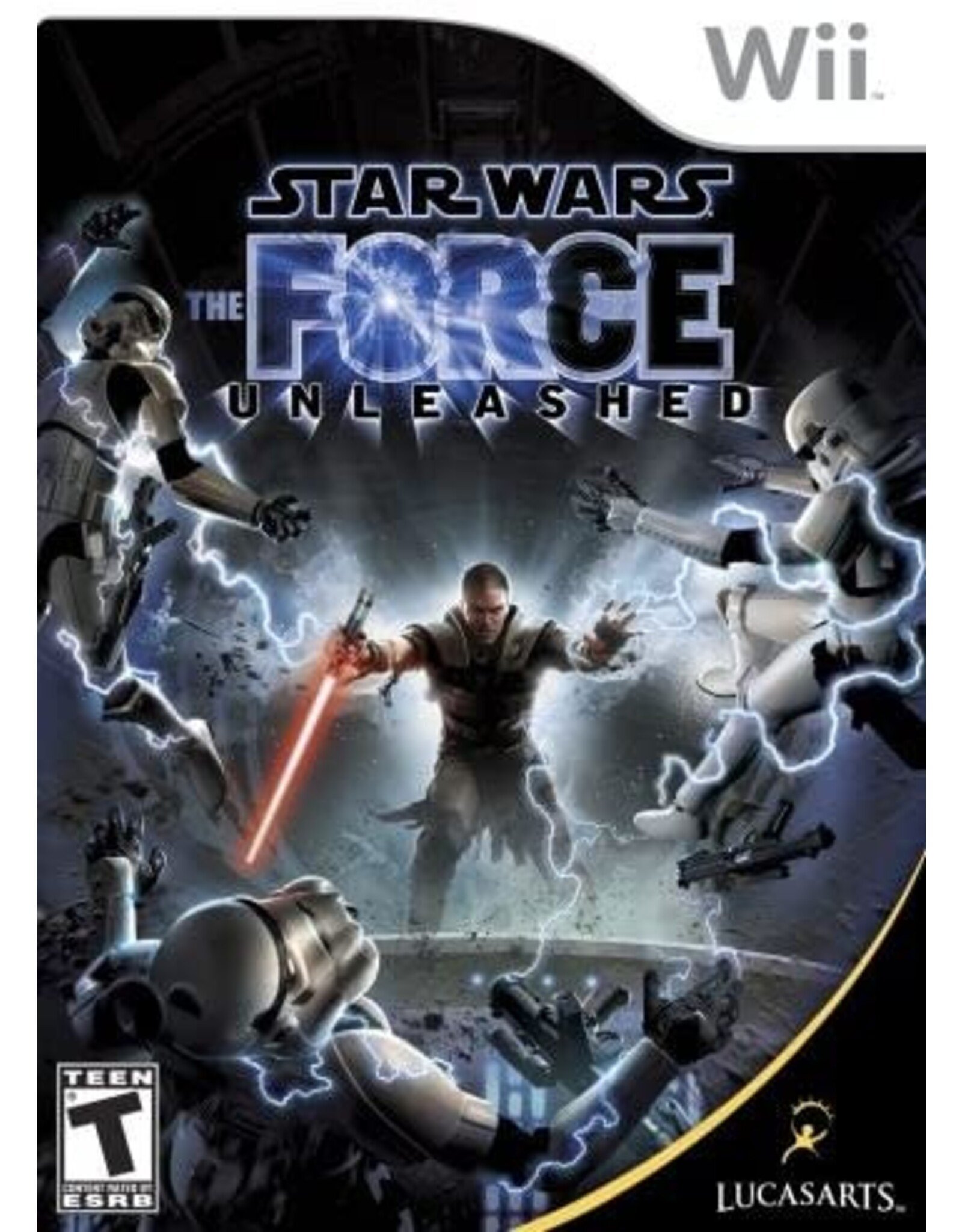 Wii Star Wars The Force Unleashed (CiB, Damaged Manual)