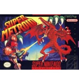 Super Nintendo Super Metroid (CiB, Damaged Box and Coverless Manual, Minor Damaged Cart)